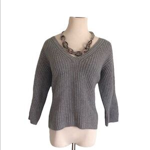 Peserico Tricot Gray Wool Blend Sweater Sz: L (44)